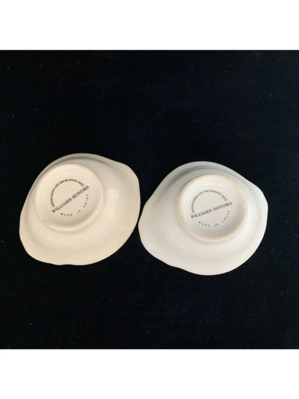 Williams Sonoma Onion Dipping Bowls Set of 2 Condiment Sauce Serving Dishes